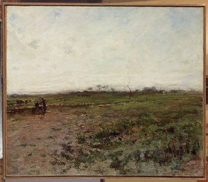 Paysage avec une paysanne, début des années 1870 - Jean Francois Millet